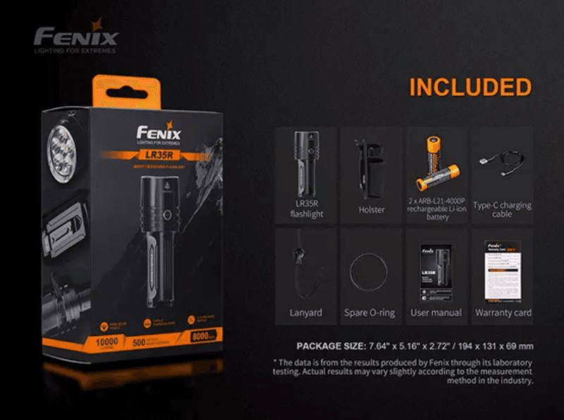 Fenix LR35R Håndlykt 10.000 LM